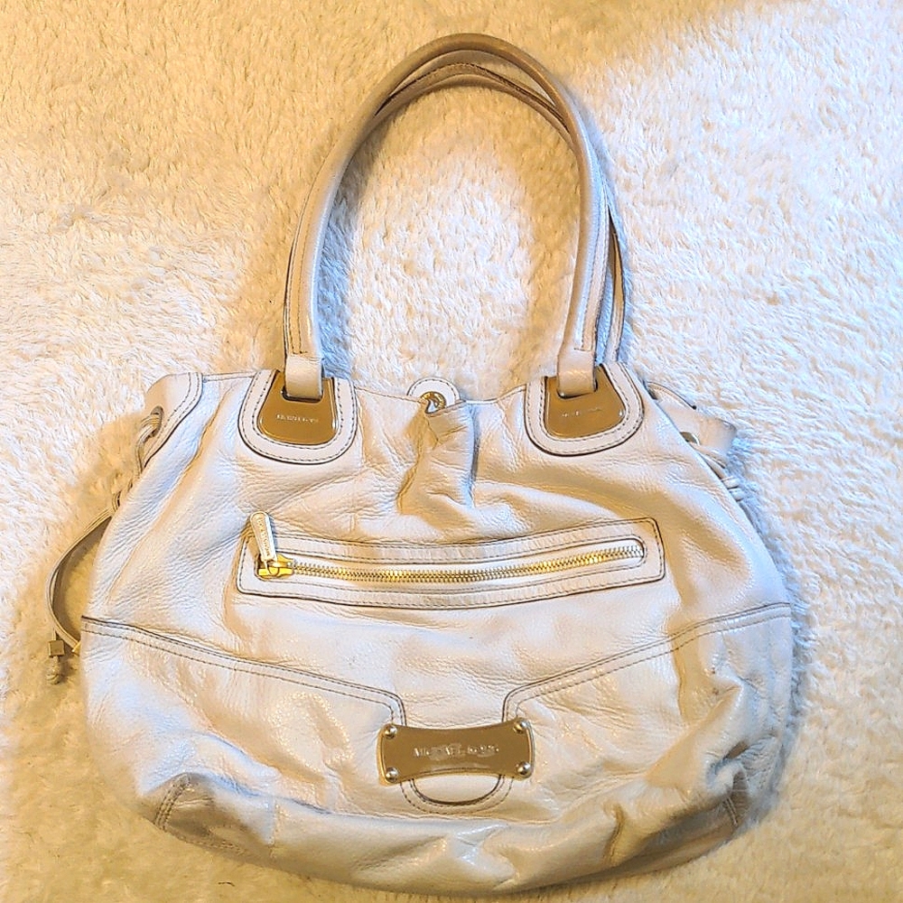Michael Kors Cream Leather Shoulder Bag